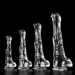 Transparent Realistic Clear Soft Flexible TPE Dildo Wholesale Adult Sex Toys for Women Beginners