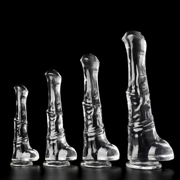 Transparent Realistic Clear Soft Flexible TPE Dildo Wholesale Adult Sex Toys for Women Beginners