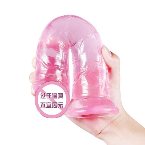 Cheap and Colorful Dildo TPE Realistic Huge Artificial Penis for Women Wholesale Crystal Dildo With Discreet Packaging