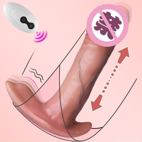 Wholesale Strong Vibration Wearable Liquid Silicone Realistic Dildo Vibrator G Spot Clitoris Dildos for Women