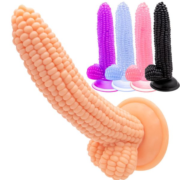 Hot Selling Corn Phallus Transparent Color Sucker False Phallus Dildo Per Donna Silicone for Make Dildo Dildos Para Hombr