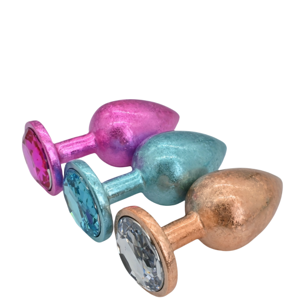 OEM New Unique Ice Flower Male Female Insert Sex Toys Juguetes Anales Para Hombres Round Gold Metal Butt Plug Anal Toys