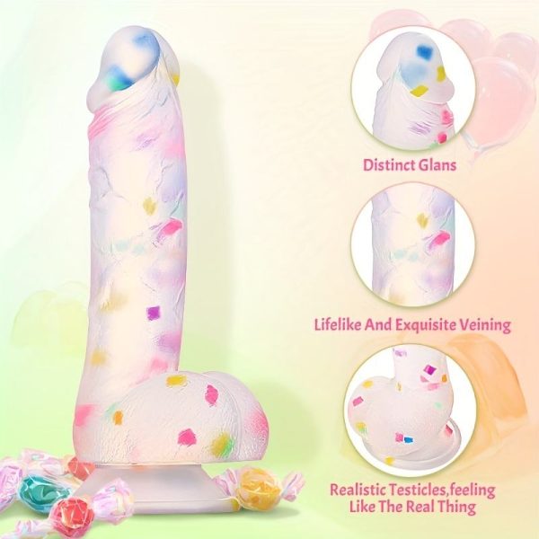 Jelly Transparent Liquid Silicone Phallus Simulation Female Masturbation Dildo Crystal Transparent Phallus Simulation Female
