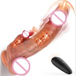 Wholesale Telescopic Realistic Dildo Vibrators Dildos for Women Sex Toy Dildo Penis Masturbator