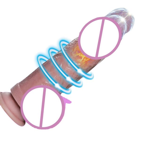 4 in 1 Remote Thrusting Vibrator Liquid Silicone Dildo Artificial Penis Realistic Licking Dildo Lifelike Dildo for Woman