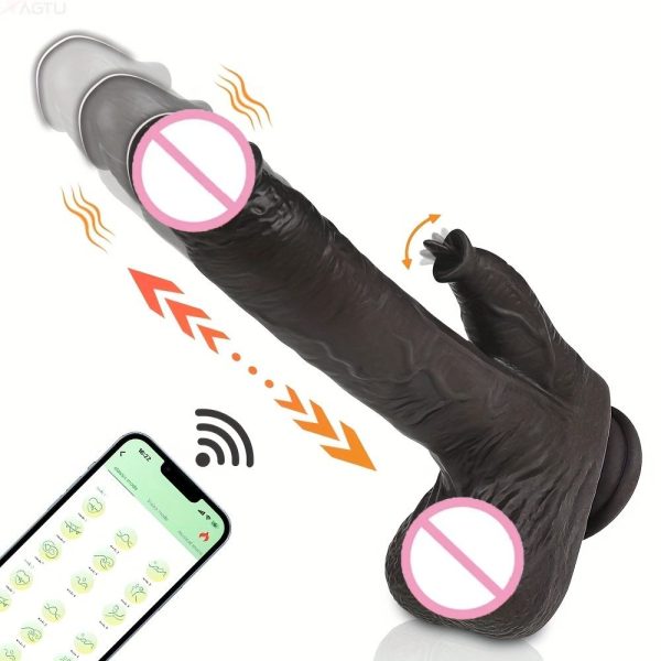 Sex Toy Remote Control Silicone Dildo Strong Suction Cup Realistic Thrusting Dildo Vibrator for Women