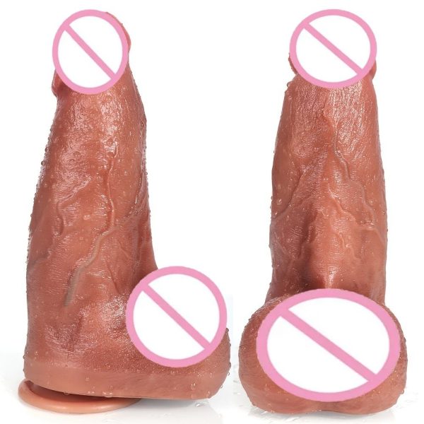 Extra Large Real Skin Dildo for Women's Masturbation PVC Liquid Silicone TPE Sex Toy