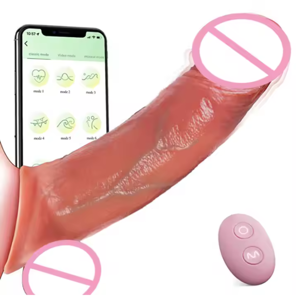 OEM Hollow Strap on Dildo Vibrating Realistic Penis Sleeve Condoms Sex Toy for Male Delay Ejaculation