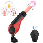 Heating Dildo Gun Machines Massage Stimulator Sex Toys Remote Control Automatic Thrusting Realistic Dildo Vibrator for Women Men