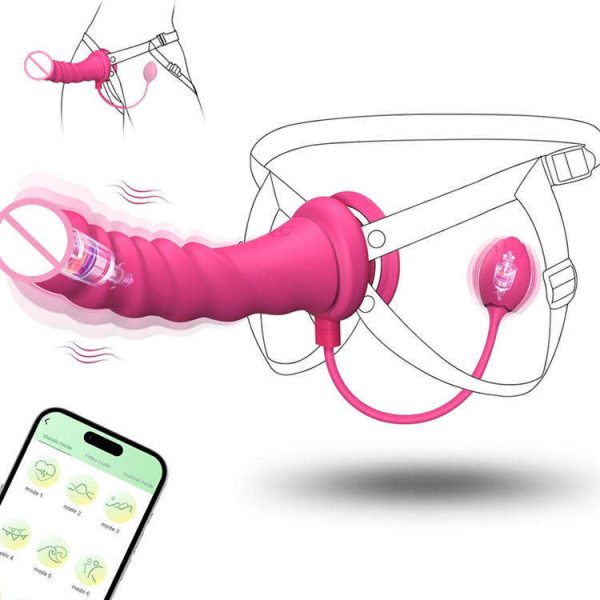 OEM APP Electric Strap on Dildo Sex Toys for Lesbian Anal Plug Dildo Vibrator for Women