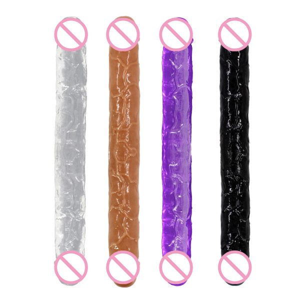 Cheap and Colorful Dildo TPE Realistic Huge Artificial Penis for Women Wholesale Crystal Dildo With Discreet Packaging