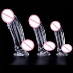 Transparent TPE Realistic Huge Artificial Penis for Women Wholesale Crystal Dildo With Discreet Packaging
