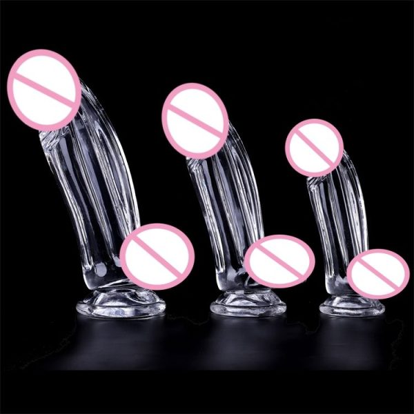 Transparent TPE Realistic Huge Artificial Penis for Women Wholesale Crystal Dildo With Discreet Packaging