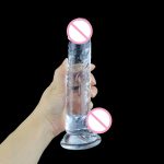 Factory Wholesale Cheap and Colorful Dildo TPE Realistic Huge Artificial Penis Crystal Dildo for Women - 图片 2