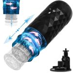 Diamond-Shaped Design Black Rotation Thrusting Automatic Electronic Masturbator Cup Male Masturbation for Man - 图片 2