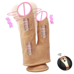 Remote Control Double Penetration Vaginal Anus Anal Dildo Vibrator Realistic Dick Vibrating Rotating Huge Double Dildo for Women - 图片 2