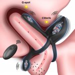 Silicone Vibrator Cock Ring Rechargeable 9 Vibration Remote Control G-Spot Clitoris Stimulator Adult Intimacy Toy for Men - 图片 2