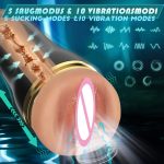 Electric Masturbator Cup 10 Vibration With 5 Suction Modes Sex Toy for Men Pocket Pussy Solo With 3D Realistic Vagina Pussy - 图片 2