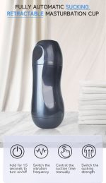 Fully Waterproof Automatic Sucking Rotating Male Masturbation Cup Pocket Pussy Vagina Penis Stroker Adult Sex Toys for Men - 图片 2