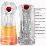 Vibrating Modes Electric Masturbator Transparent Crystal Masturbation Cup for Men Adult Toys Men - 图片 2
