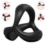 OEM Double Stretch Lock Sperm Ring Male Device Triangle Silicone JJ Double Set Ring Sun Circle Couple Sex Toys - 图片 2