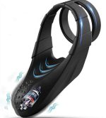 OEM Black Vibrator Dxxk Rings Massage Ring Prostatic Penile Cover Sex Toy for Men Locking Ring - 图片 2