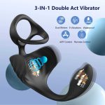 OEM 3 in 1 Penis Ring Vibration Anal Testicle Sex Toys APP Remote Control Prostate Massager Vibrating Cock Ring with Anal Plug - 图片 2