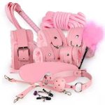 OEM Popular 10PCS Fetish Kits Bed Restraints Bondage Plush PU Sexy Flirting Alternative Toys Tied BDSM Bondage Set - 图片 2