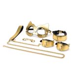 OEM Hot Selling Handcuffs & Collar Mask Set Leather Bondage Kits Exotic Adults Games Handcuff Sex Toys for - 图片 2