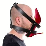 OEM High Quality Sexy Adult Couple Head Mask BDSM Bondage Pu Leather Sex Toy - 图片 2