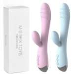 Wholesale Vibrator Toys for Ladies Full Silicone Dual Head Vibrating G-spot Stimulate Rabbit Vibrator - 图片 2