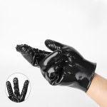 OEM Couple Sex Black Gloves Toy Masturbation Massage Products for Adult Flirting Erotic Games Masturbation Sex Toy Glove - 图片 2