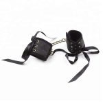 OEM SM Products Factory's Sexy Male Leather Bondage Gear Handcuffs Fetish BDSM Restraint Handcuffs - 图片 2