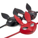 OEM Leather Rabbit Eye Mask Woman Sexy Pu Leather Harness Belt SM Games BDSM Bondage - 图片 2