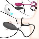 Double Ring Rotation Vibrates the Plug 10 Patterns Powerful Vibration Remote Control Modes Plug Massager for Male - 图片 2