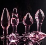 New Design Large Glass Butt Plug Anal SM Adults With Crystal Penile Glass Enlarged Anal Plug - 图片 2
