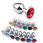 3Pcs/Set S M L Metal Anal Plug Stainless Butt Plug Fetish Adult Anal Sex Toys Heart Crystal Jewelry Anal Butt Plug for Men Woman - 图片 2