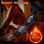Anal Vibrator Butt Plug Vibrating Heating Shocking Anal Beads Prostate Massager Electric Shock 10 Modes for Men Women - 图片 2