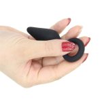 Waterproof Black Silicone Anal Plug for Beginner - 图片 2