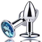 OEM Mini Gem Anal Plug Long Handle Stainless Steel Anal Stopper Sex Toys for Women and Men for Butt Play Juguetes Sexuales - 图片 2