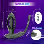 Oem Men's G-Spot Masturbator Vibrating Butt Plug Private Massage Flirting Tool Silicone Hollow Anal Plug - 图片 2