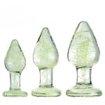 Glowing Luminous Vaginal Plug Anal Dilator Trainer Sex Toys Transparent Crystal Glass Butt Plug for Women Male Masturbation Toys - 图片 2