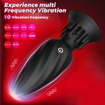 OEM Waterproof Quiet Silicone Anal Sex Toy Vibrating Buttplug Butt Plug Wireless APP Controlled Rotating Anal Vibrato - 图片 2