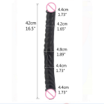 OEM Black Big Double Headed Dildo Adult Product - 图片 2