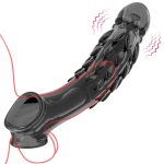 Men Sex Toy Penis Enlargement Big Cock Sleeve Dildo Condom Transparent Reusable Male Dragon Vibrating Penis Extender Sleeve - 图片 2