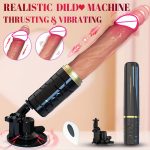 10 Vibration Modes Heating Function for G-Spot Stimulation Realistic Thrusting Dildo Vibrator with Handle & Suction Cup - - 图片 2