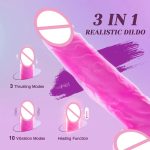 Lifelike Remote Control Warming Moving Realistic Silicone Dildo Heating Function Automatic Thrusting Dildo Vibrator for Women - 图片 2