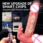 Extended Realistic Dildo Remote Control Suction Cup Realistic Penis Automatic Retractable Rotating Heated Sex Toy - 图片 2