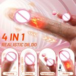 Wholesale Telescopic Realistic Dildo Vibrators Dildos for Women Sex Toy Dildo Penis Masturbator - 图片 2