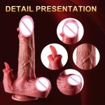 Hot Sale Dildo 4 in 1 Telescopic Heating Licking Vibrating Realistic Dildos Vibrators for Women Remote Control - 图片 2